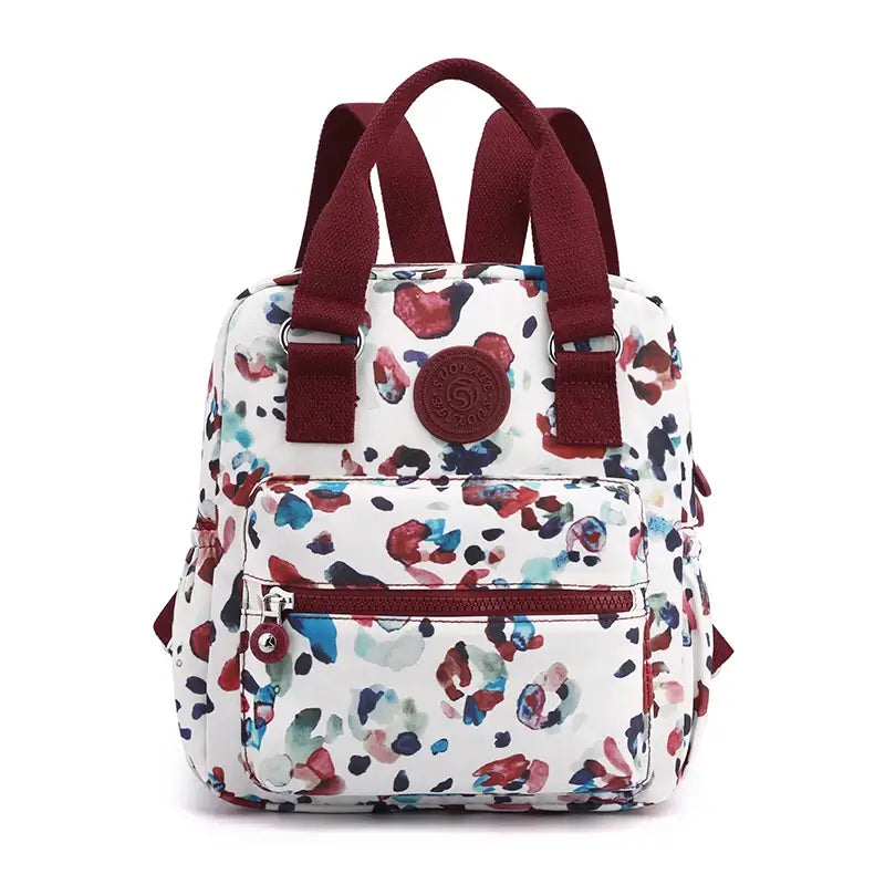 sac à dos en tissus femme coloris rouge