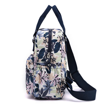 sac à dos en tissus femme vue de côté