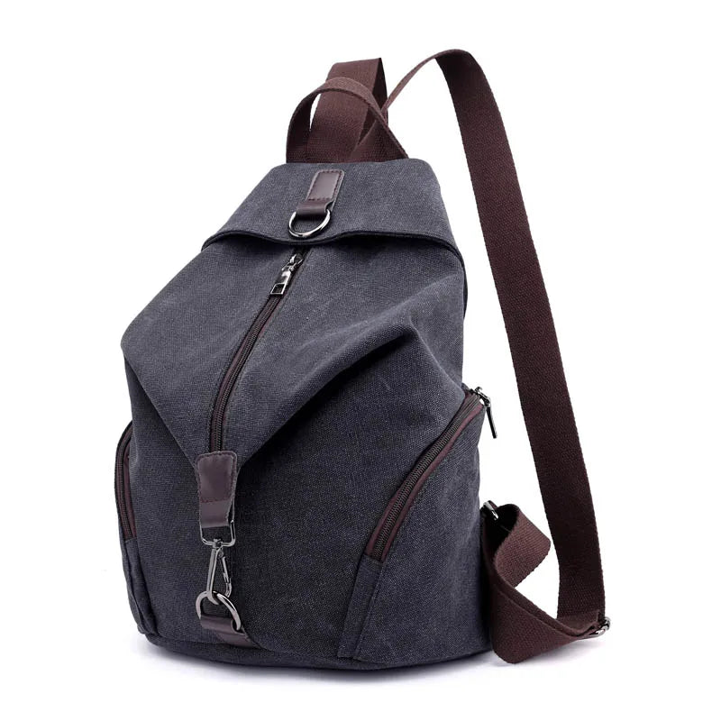 sac à dos femme toile coloris noir