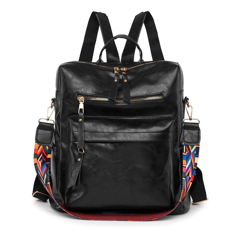 sac à dos femme vintage coloris noir