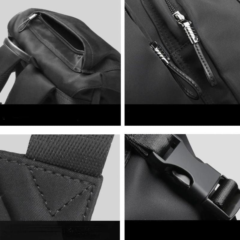 Sac à dos urbain imperméable différentes vues zoomé