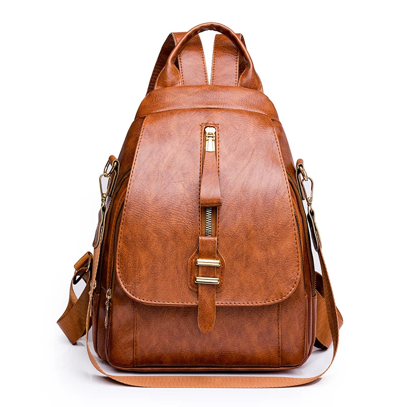 sac à dos ville pour femme coloris marron