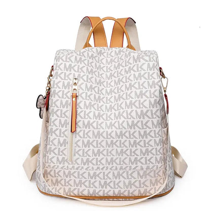 sac à dos antivol mode de luxe coloris blanc vue de face