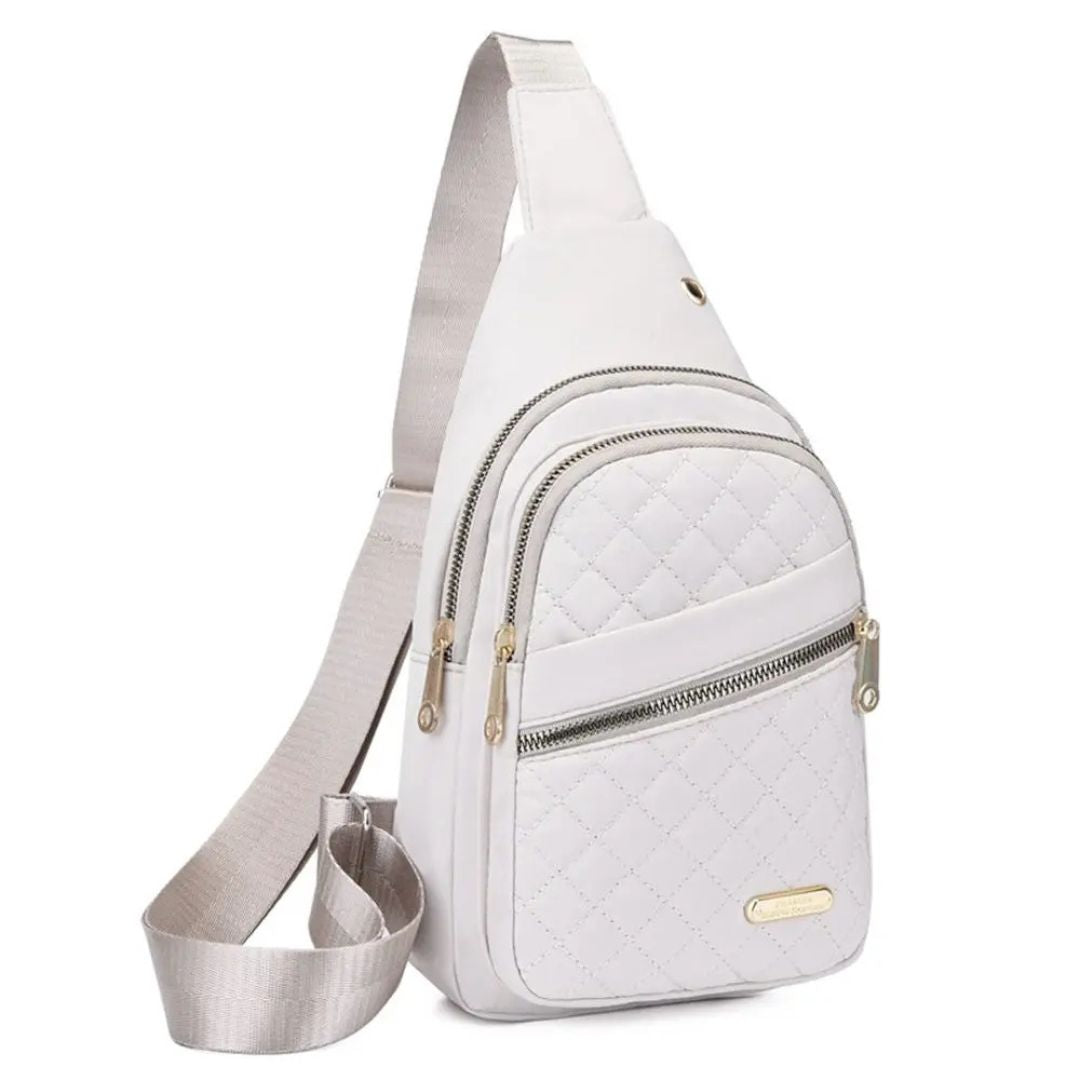 sac banane poitrine femme blanc