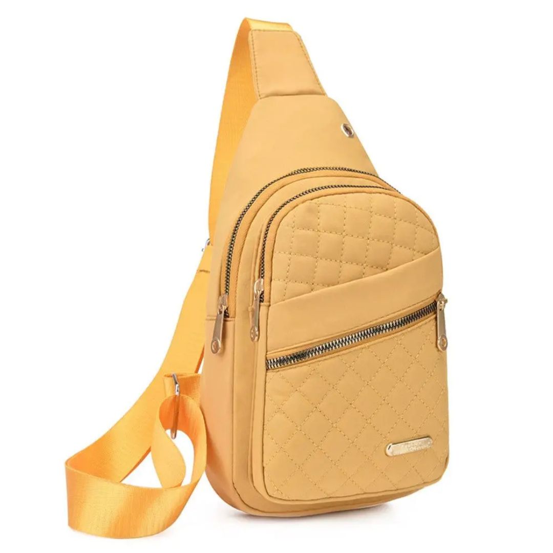 sac banane poitrine femme jaune