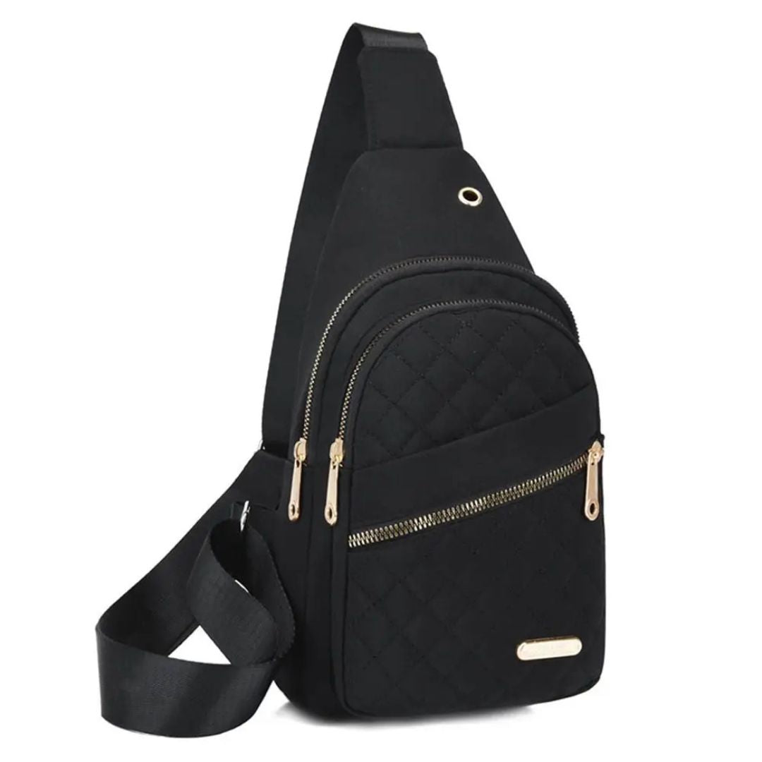 sac banane poitrine femme noir