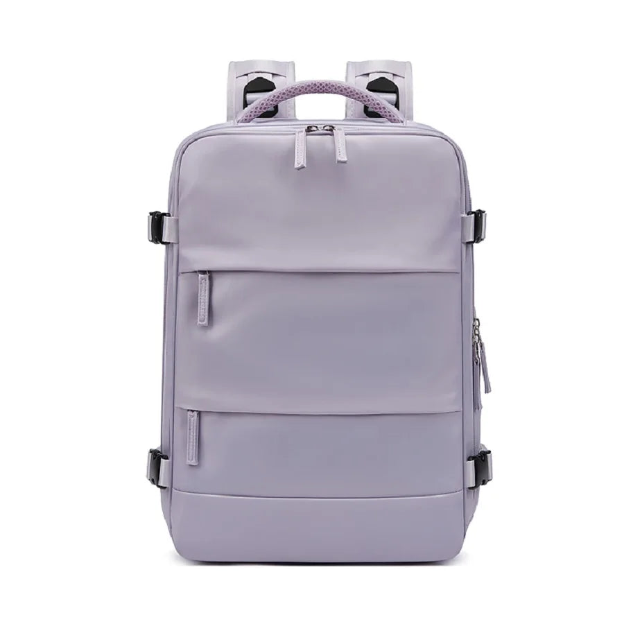 sac à dos avec compartiment pour chaussures violet vue de face