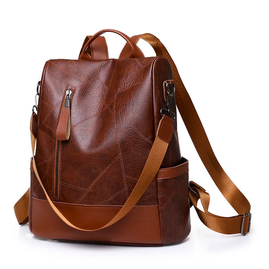 sac à dos femme tendance 2024 vue de face coloris marron