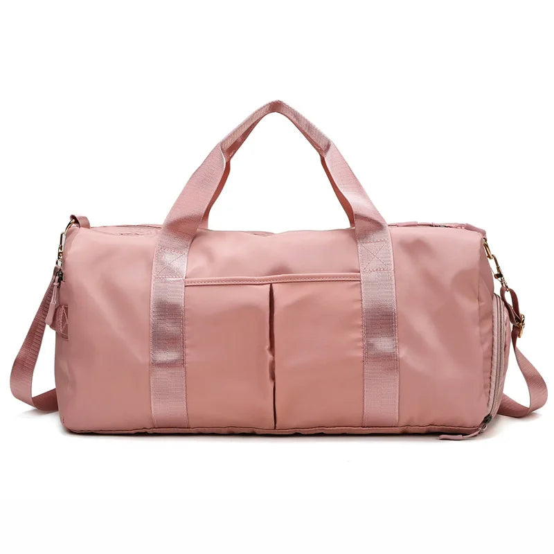 sac de voyage week end pour femme rose vue de face