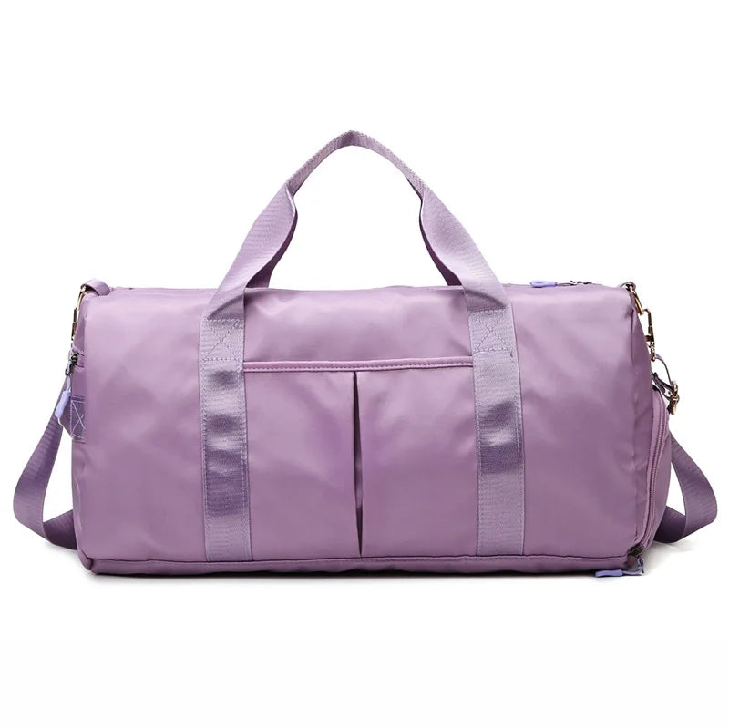 sac de voyage week end pour femme violet vue de face