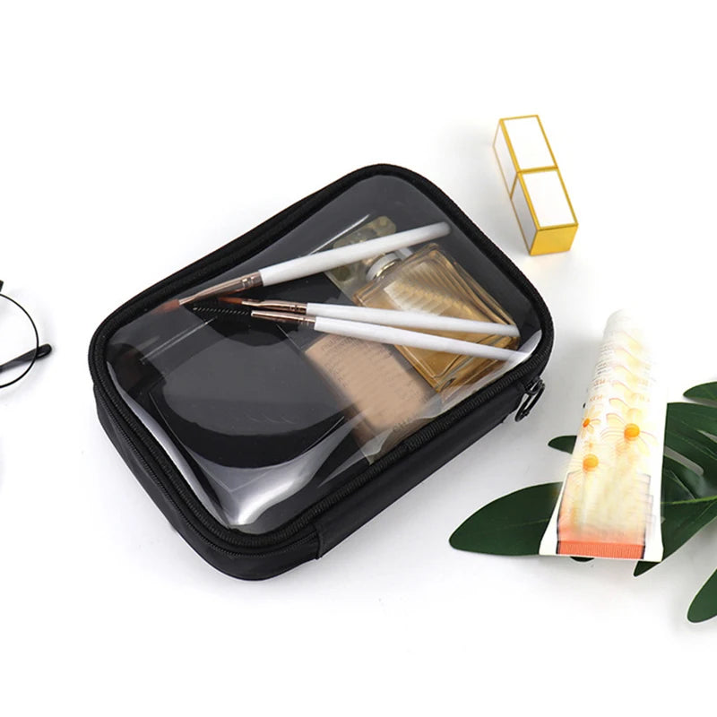 Trousse de Toilette Transparente Avion coloris noir