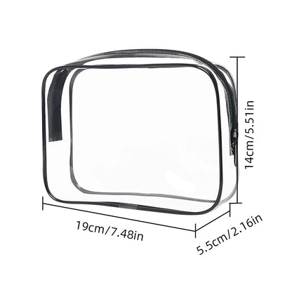 trousse de toilette transparente pour avion couleur noir