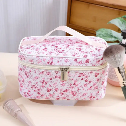 trousse de toilette vanity femme couleur rose
