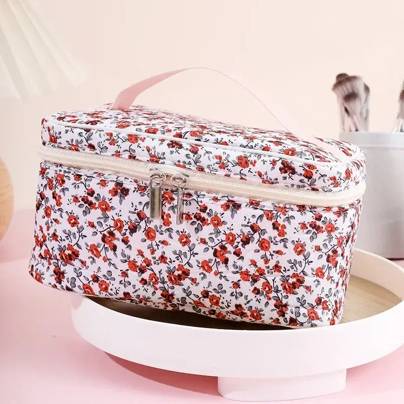 trousse de toilette vanity femme couleur rouge