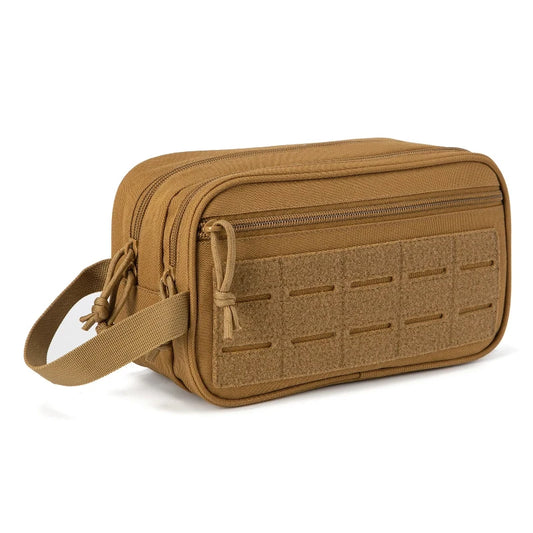 trousse de toilette militaire tactique khaki vue de face 