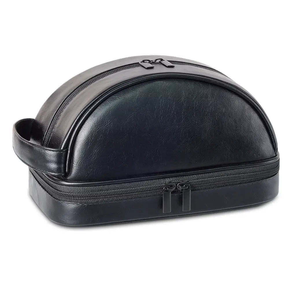 trousse de toilette coloris noir vintage originale vue de face