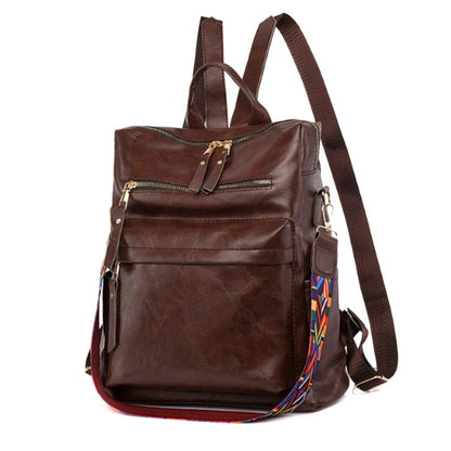 vue de biais du sac à dos femme vintage 