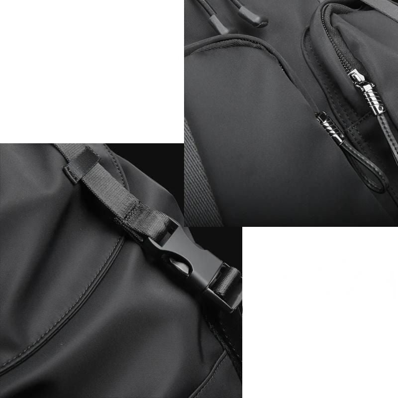 vue zoomé sur les coûtures du Sac à dos urbain imperméable